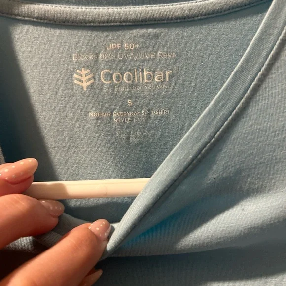 Coolibar women’s Morada Everyday T-Shirt Arctic Blue Small - Picture 2 of 6